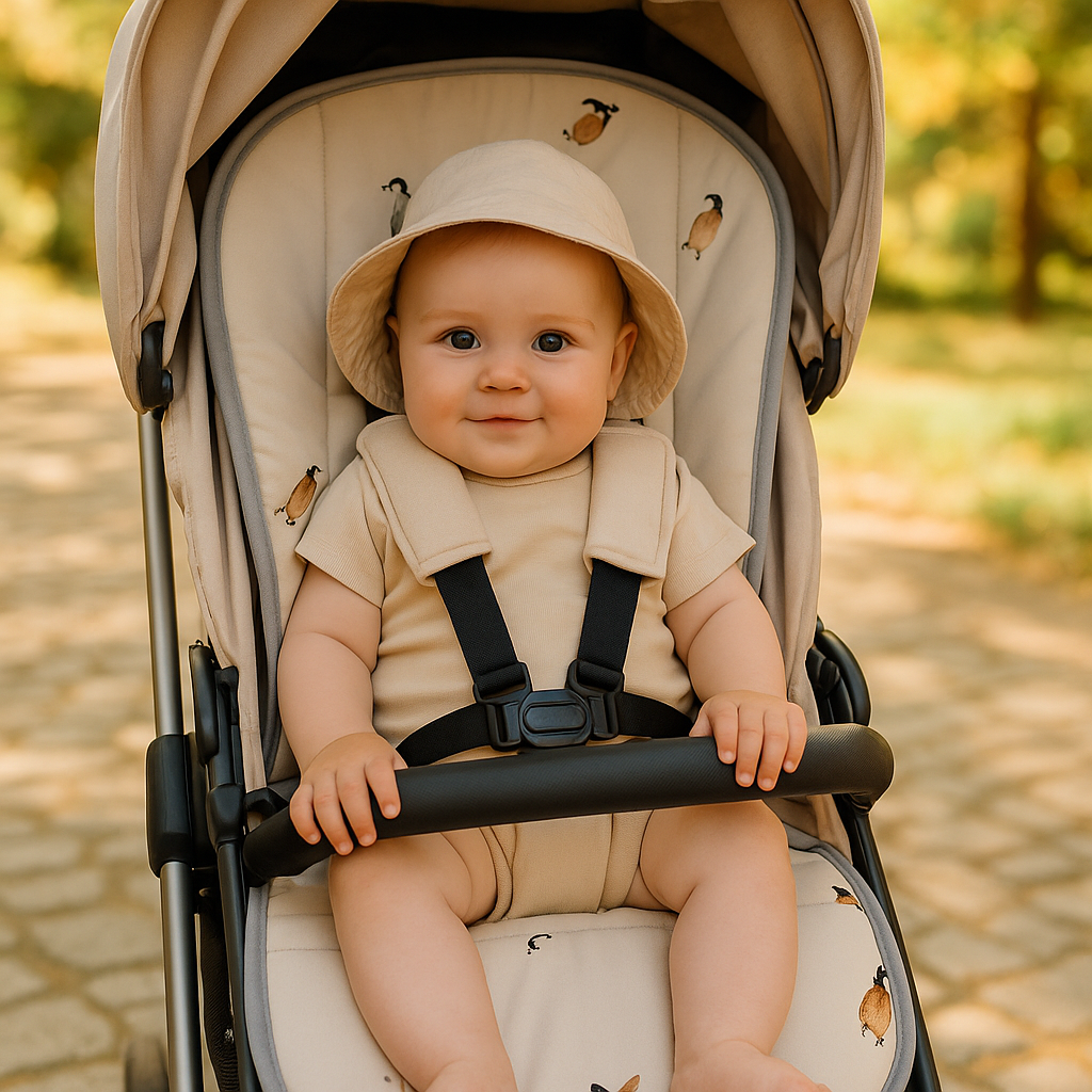 Bambusowa wkładka do wózka Penguin - obrazek 2