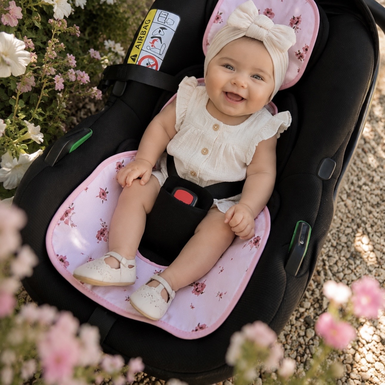 Antypotowa wkładka do fotelika Flowers - obrazek 2