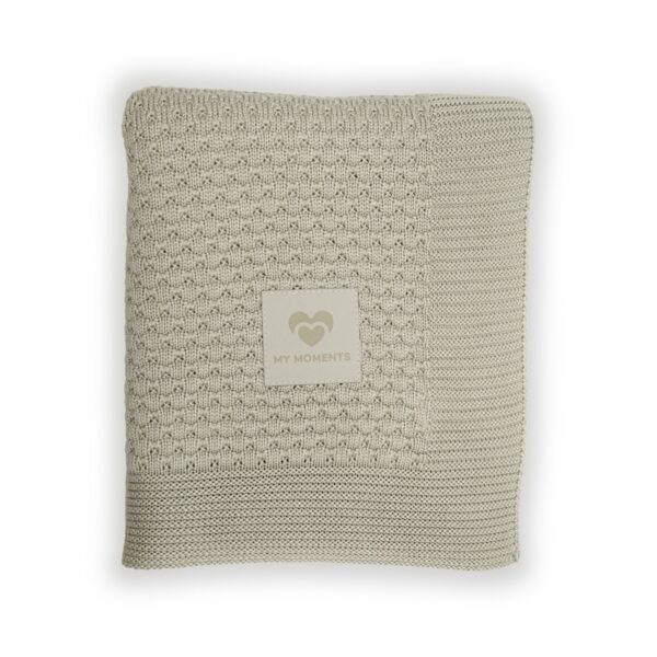 Bambusowy kocyk dzianinowy Olive beige