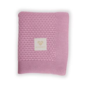 Bambusowy kocyk dzianinowy Dusty rose