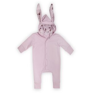 Kombinezon z kapturem Rabbit pink