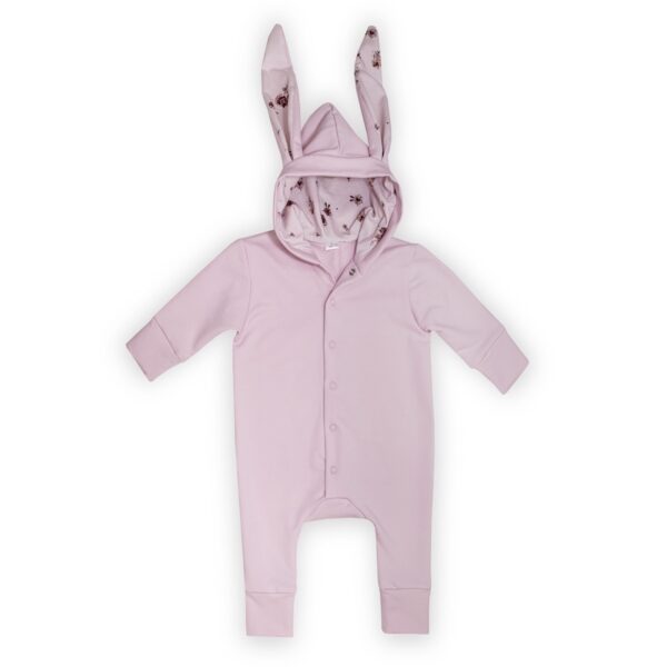 Kombinezon z kapturem Rabbit pink