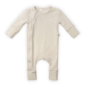 Rampers niemowlęcy prążek Light beige