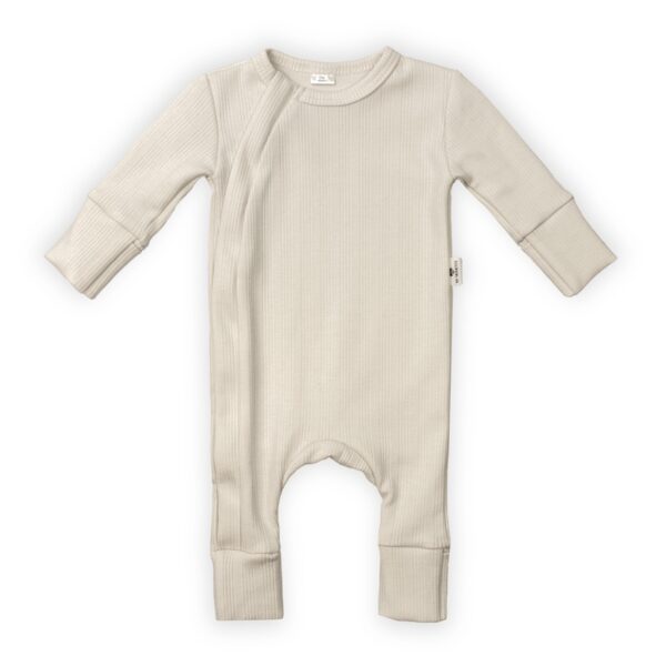 Rampers niemowlęcy prążek Light beige