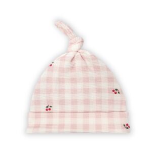 Czapeczka niemowlęca z supełkiem Cherry