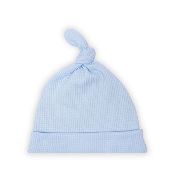 Czapeczka niemowlęca z supełkiem Angel blue - obrazek 2