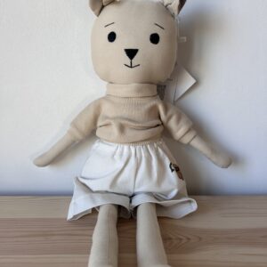 Ręcznie robiona lalka szmacianka miś Franek