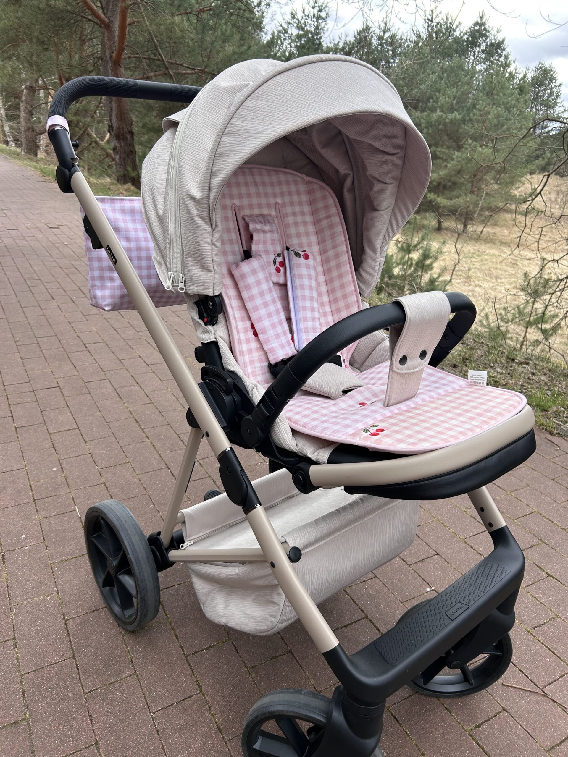 Bambusowa wkładka do wózka Cherry - obrazek 2