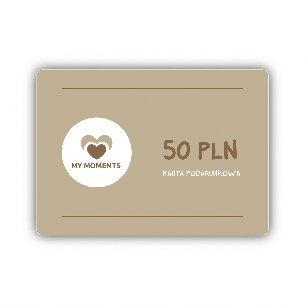 karta podarunkowa na kwotę 50 zł